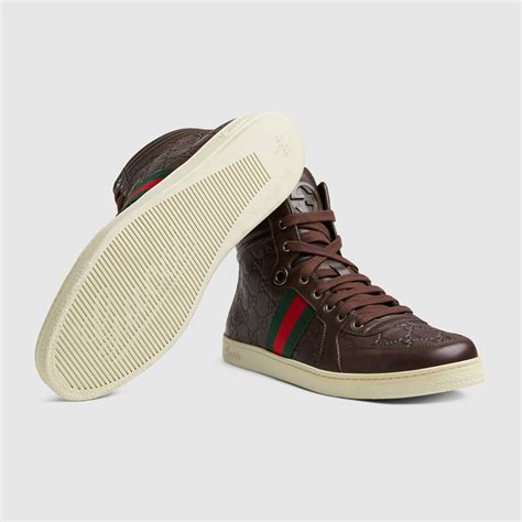 gucci hoge suede sneakers heren|mr porter Gucci high top sneakers.